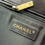 Pre-owned Chanel Black Smooth Calfskin Leather Boy Small Tote Bag
