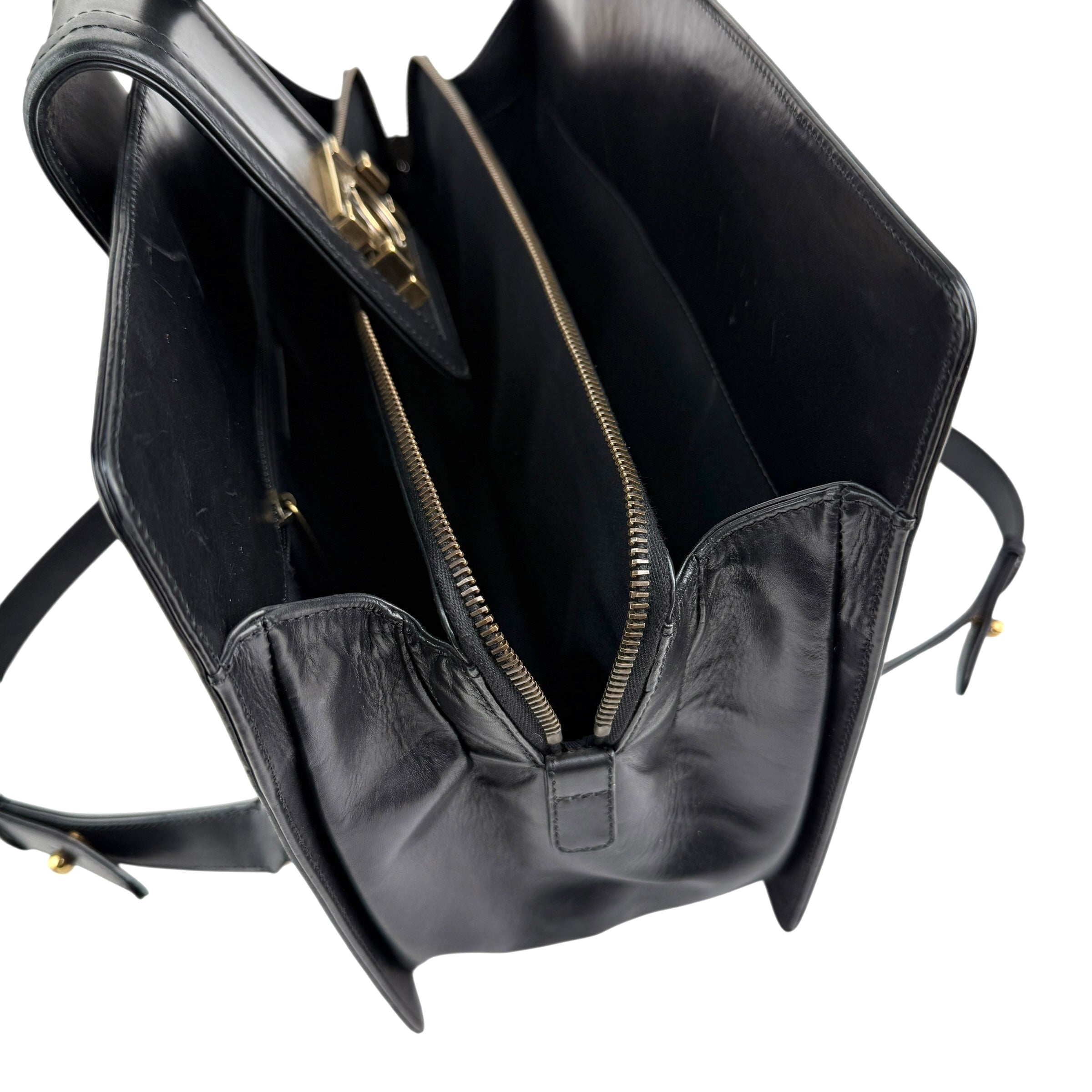 Pre-owned Chanel Black Smooth Calfskin Leather Boy Small Tote Bag