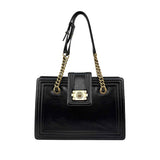 Chanel Black Smooth Calfskin Leather Boy Small Tote Bag