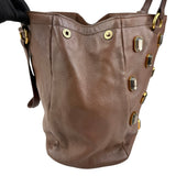 Pre-owned Prada Cammella Sfumato Cervo Leather Jeweled Shopping Tote tote bag