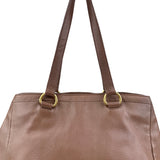 Pre-owned Prada Cammella Sfumato Cervo Leather Jeweled Shopping Tote tote bag