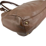 Pre-owned Prada Cammella Sfumato Cervo Leather Jeweled Shopping Tote tote bag