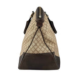 Gucci Beige/Brown Diamante Canvas And Leather Large Horsebit Catherine Satchel