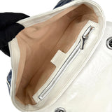 Pre-owned Gucci Navy and white GG Marmont shoulder bag