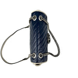 Pre-owned Gucci Navy and white GG Marmont shoulder bag