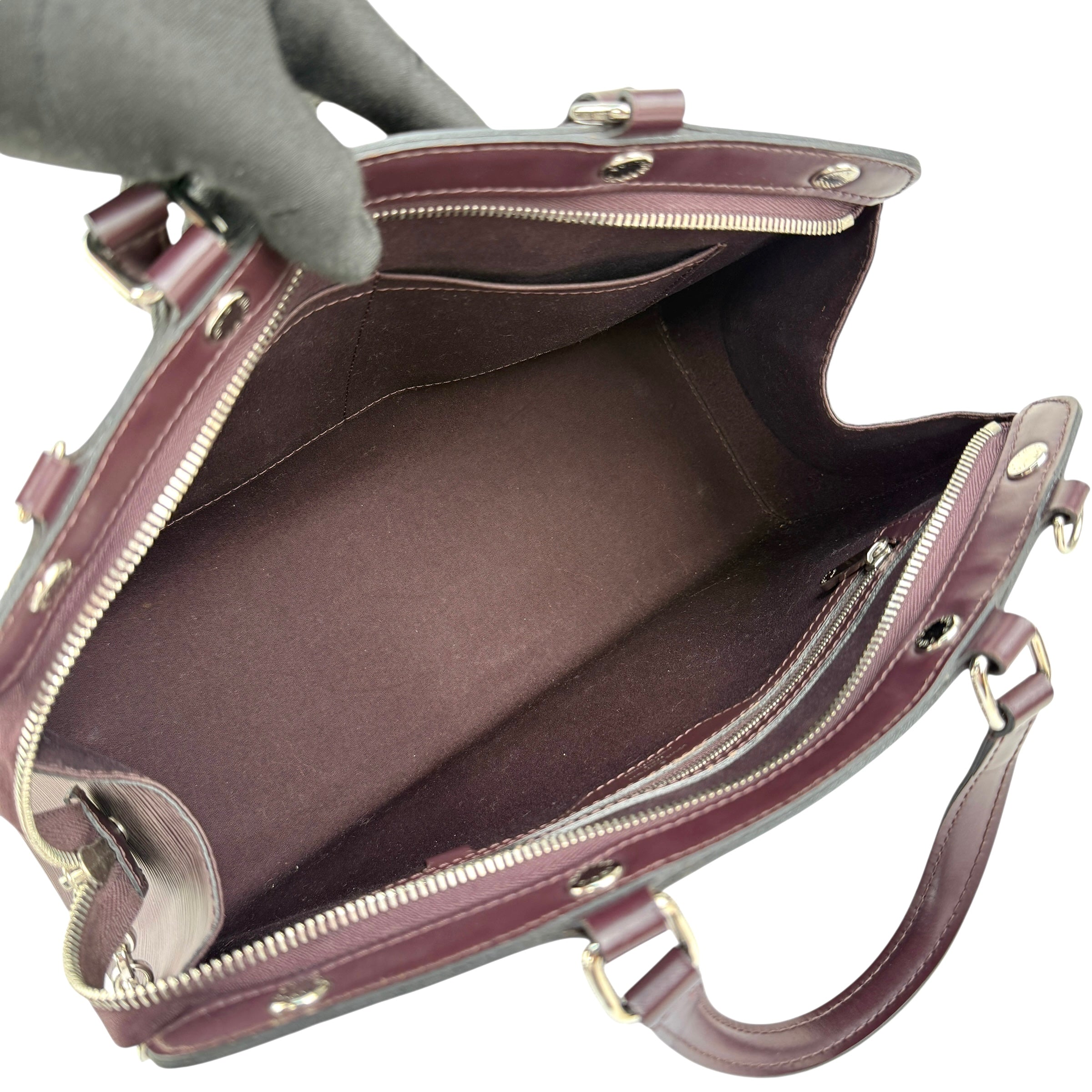 Pre-owned Louis Vuitton Burgundy Epi Leather Brea MM Bag