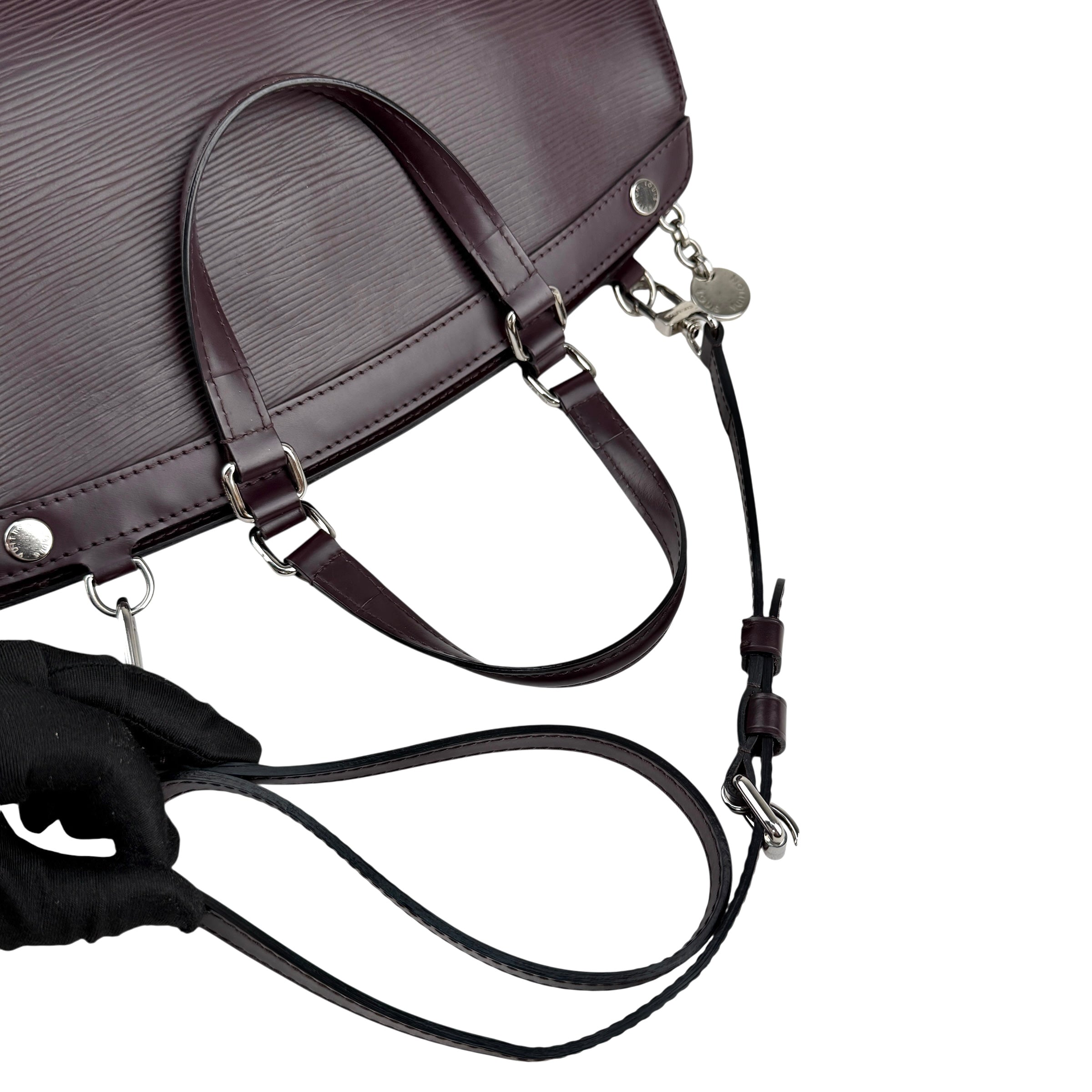 Pre-owned Louis Vuitton Burgundy Epi Leather Brea MM Bag