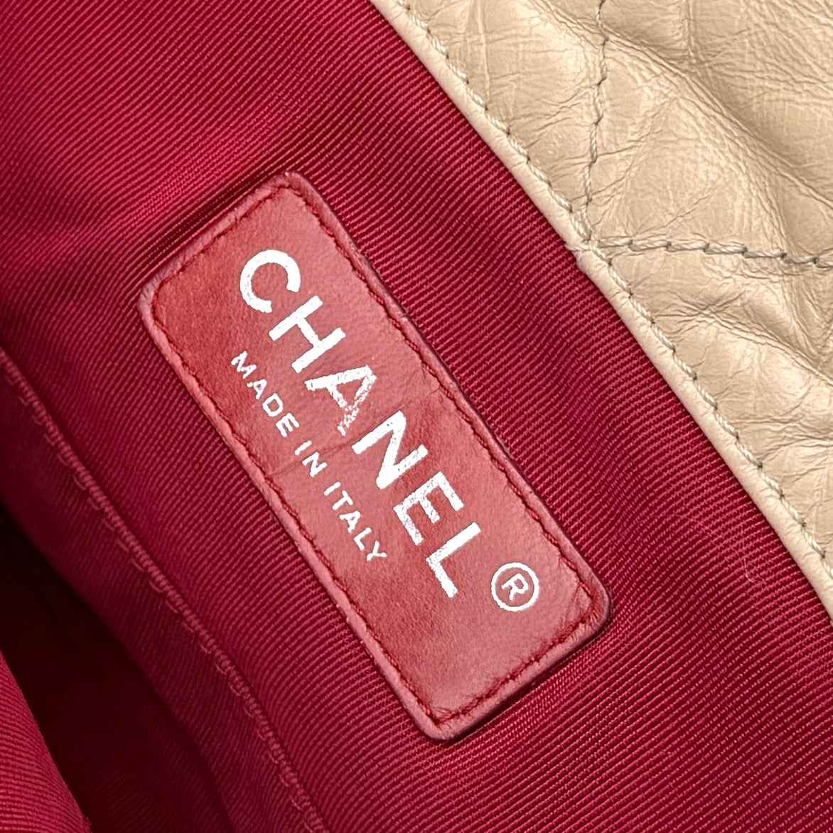 Chanel Beige/Black Quilted Calfskin Leather Small Gabrielle Backpack Bag