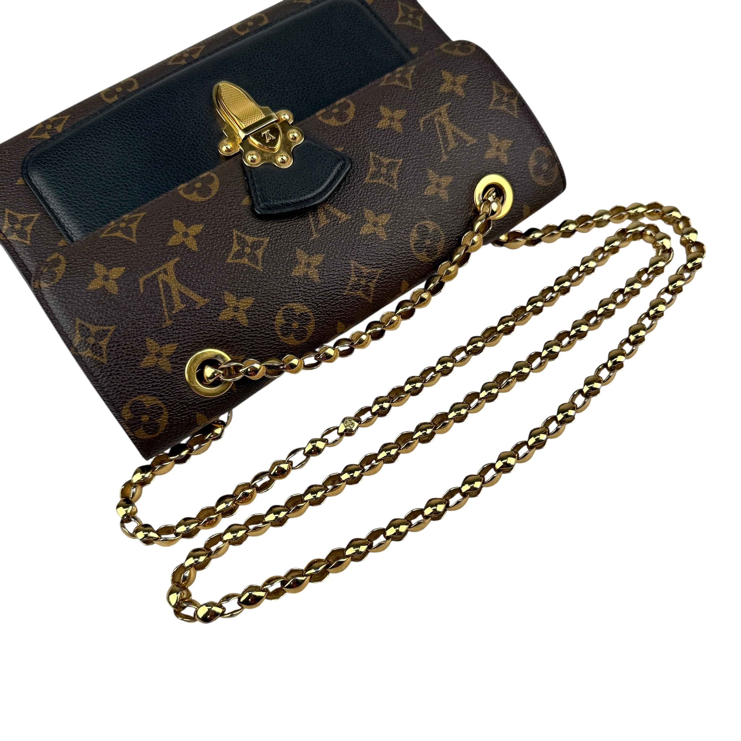 Pre-owned Louis Vuitton Monogram Canvas Black Victoire Bag