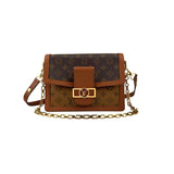 Pre-owned Louis Vuitton Dauphine Monogram Reverse Shoulder Bag Brown shoulder bag main image