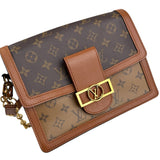 Pre-owned Louis Vuitton Dauphine Monogram Reverse Shoulder Bag Brown shoulder bag