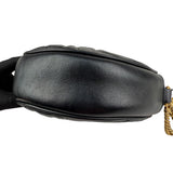 Pre-owned Gucci Black Quilted Leather Marmont Round Mini Crossbody Bag