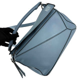 Loewe Calfskin Small Puzzle Bag Stone Blue