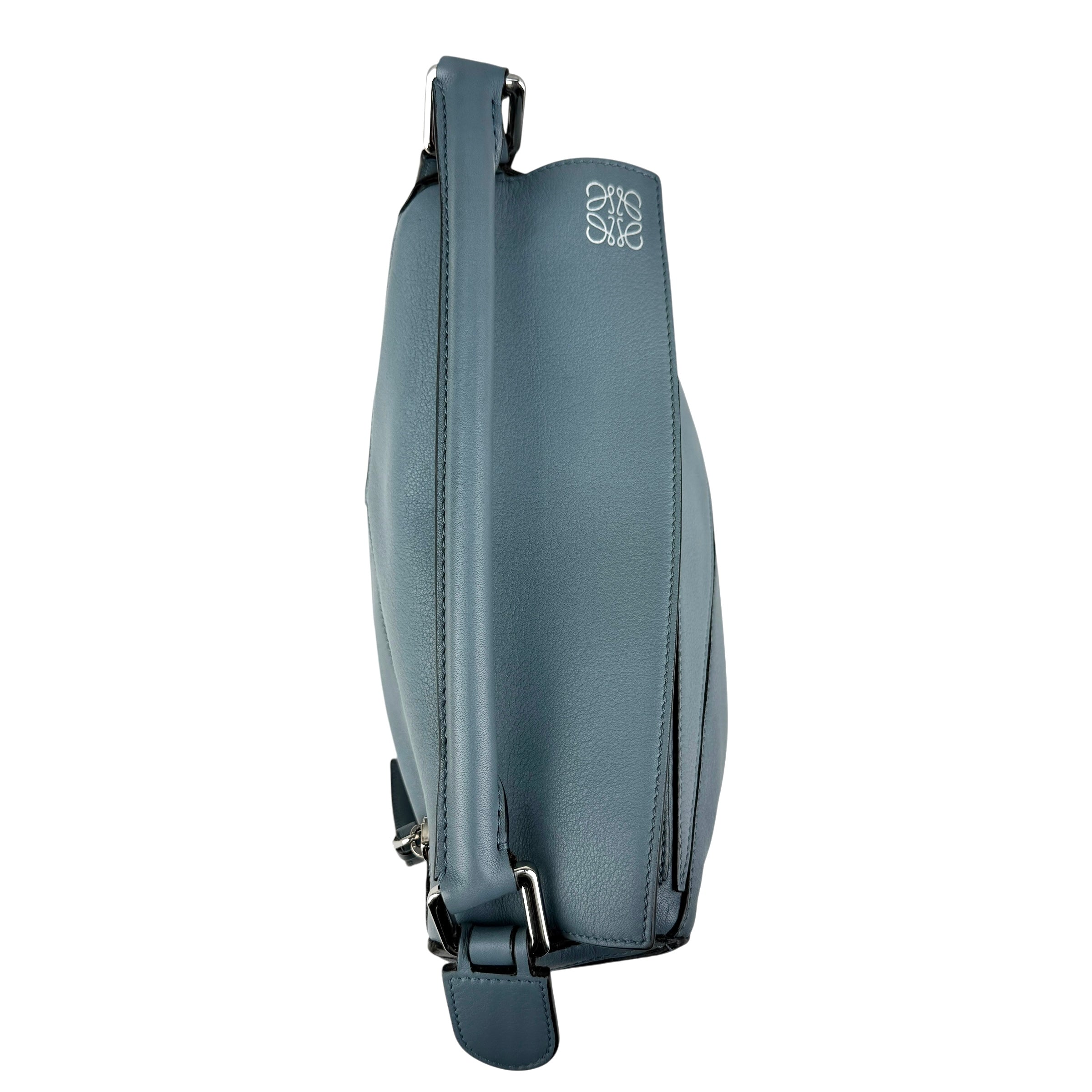 Pre-owned Loewe Calfskin Small Puzzle Bag Stone Blue