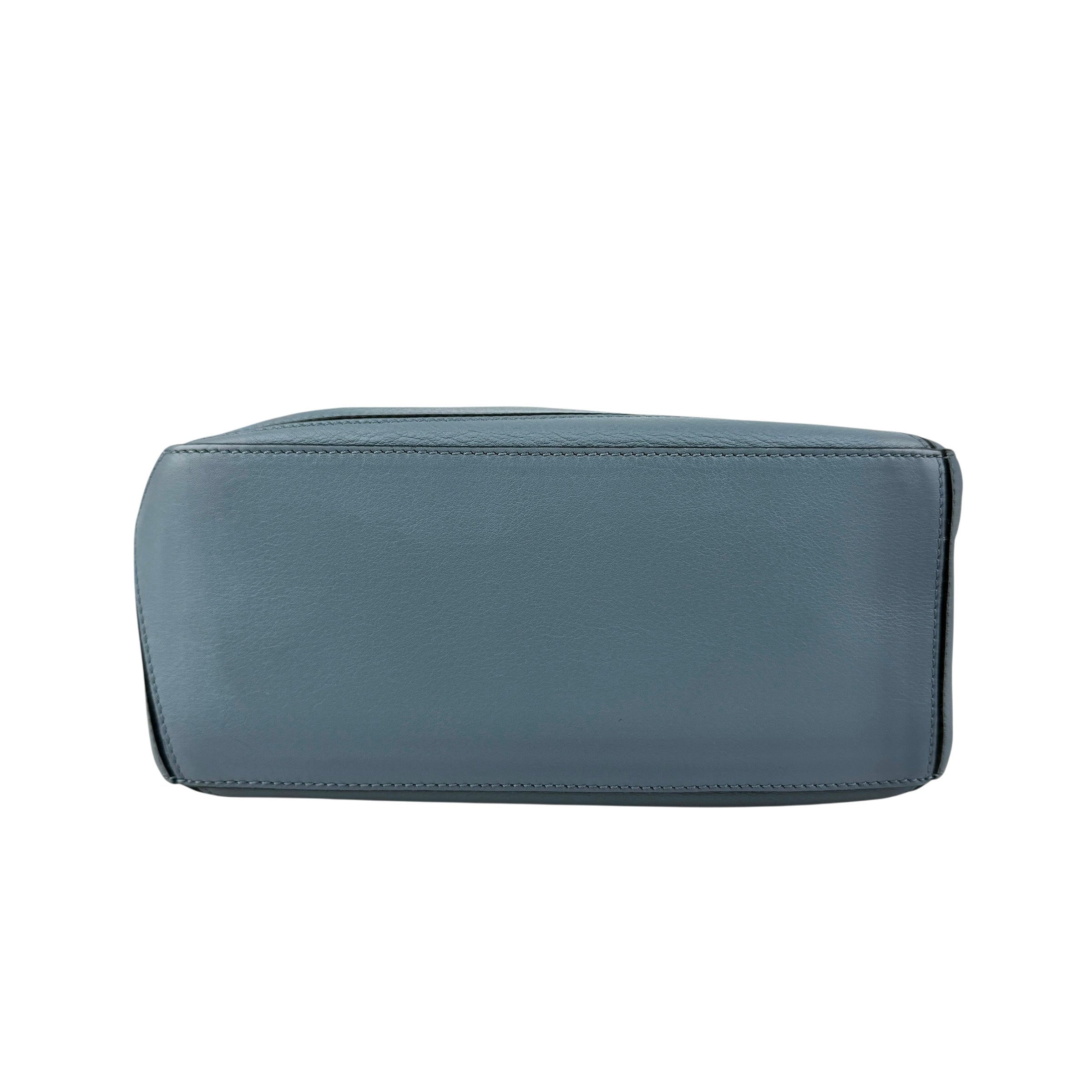 Pre-owned Loewe Calfskin Small Puzzle Bag Stone Blue