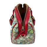 Gucci Beige/Blue GG Coated Canvas Supreme Blooms Top Handle Boston Bag