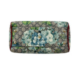 Pre-owned Gucci Beige/Blue GG Coated Canvas Supreme Blooms Top Handle Boston Bag