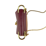 Pre-owned Chloe Peach/Maroon Leather Drew Crossbody Bag