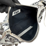 Pre-owned Balenciaga Graffiti Le Cagole XS White Leather Shoulder Bag shoulder bag