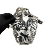 Pre-owned Balenciaga Graffiti Le Cagole XS White Leather Shoulder Bag shoulder bag