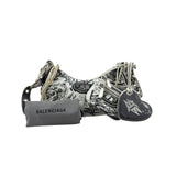Pre-owned Balenciaga Graffiti Le Cagole XS White Leather Shoulder Bag shoulder bag back view