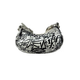 Pre-owned Balenciaga Graffiti Le Cagole XS White Leather Shoulder Bag shoulder bag