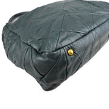 Pre-owned Miu Miu Dark Green Leather Quilted Top Handle Bag