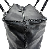 Pre-owned Bottega Veneta Black Intrecciato Trim Leather Tote