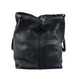 Pre-owned Bottega Veneta Black Intrecciato Trim Leather Tote