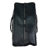 Pre-owned Bottega Veneta Black Intrecciato Trim Leather Tote