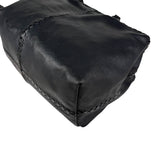 Pre-owned Bottega Veneta Black Intrecciato Trim Leather Tote