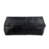 Pre-owned Bottega Veneta Black Intrecciato Trim Leather Tote
