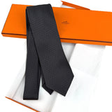 Pre-owned Hermès Black Silk Tie
