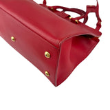 Pre-owned Saint Laurent Red Calfskin Leather Classic Medium Y Cabas Bag