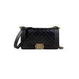Chanel Black Quilted Leather Medium Boy Flap Bag