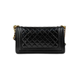 Chanel Black Quilted Leather Medium Boy Flap Bag