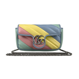 Pre-owned Gucci Multicolor Quilted Leather GG Marmont Matelasse Super Mini Bag main image