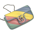 Gucci Multicolor Quilted Leather GG Marmont Matelasse Super Mini Bag