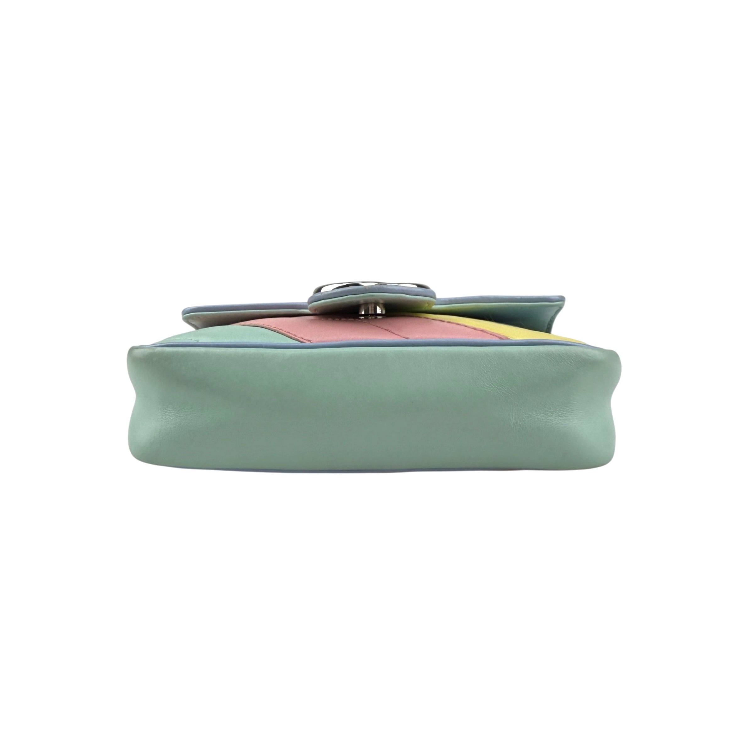 Pre-owned Gucci Multicolor Quilted Leather GG Marmont Matelasse Super Mini Bag