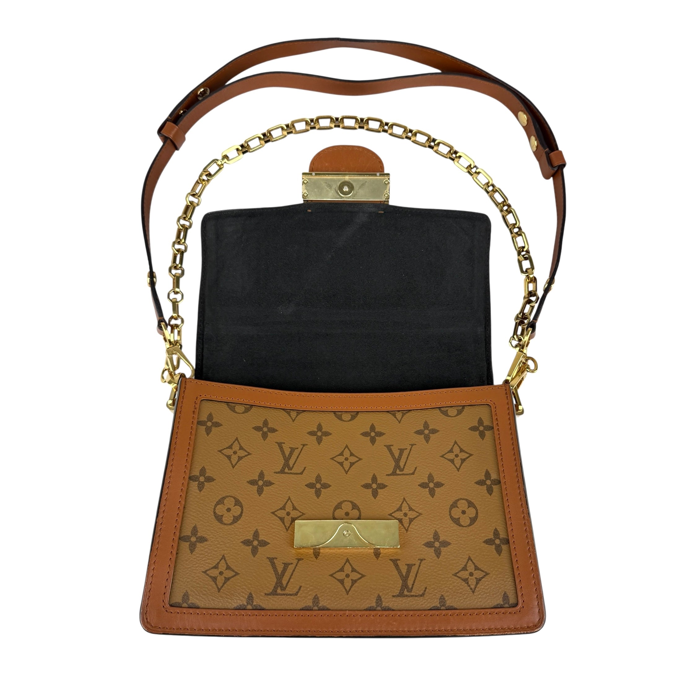 Pre-owned Louis Vuitton Monogram Reverse Canvas Dauphine Bag