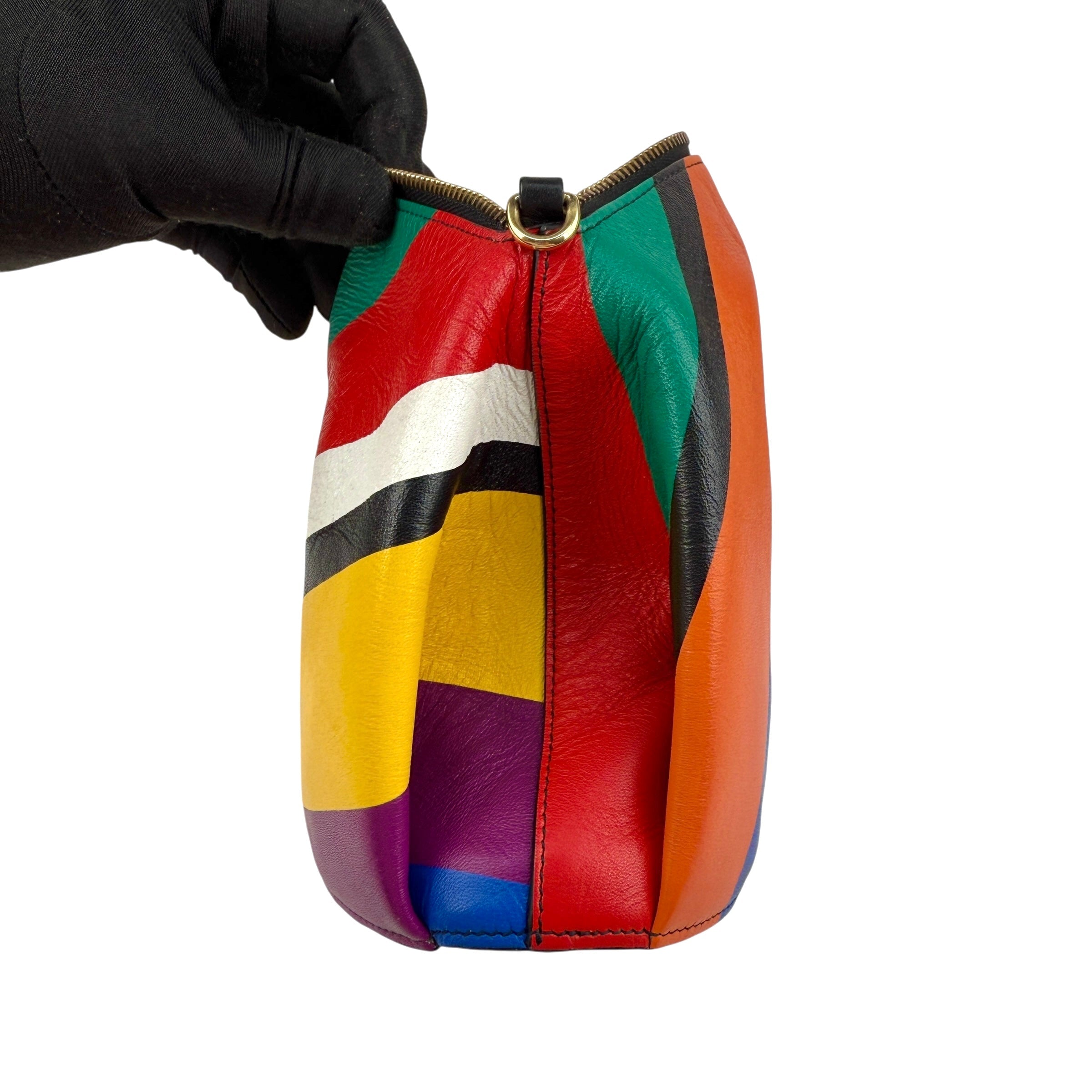 Pre-owned Loewe Multicolor Leather Mini Striped Elephant Crossbody Bag