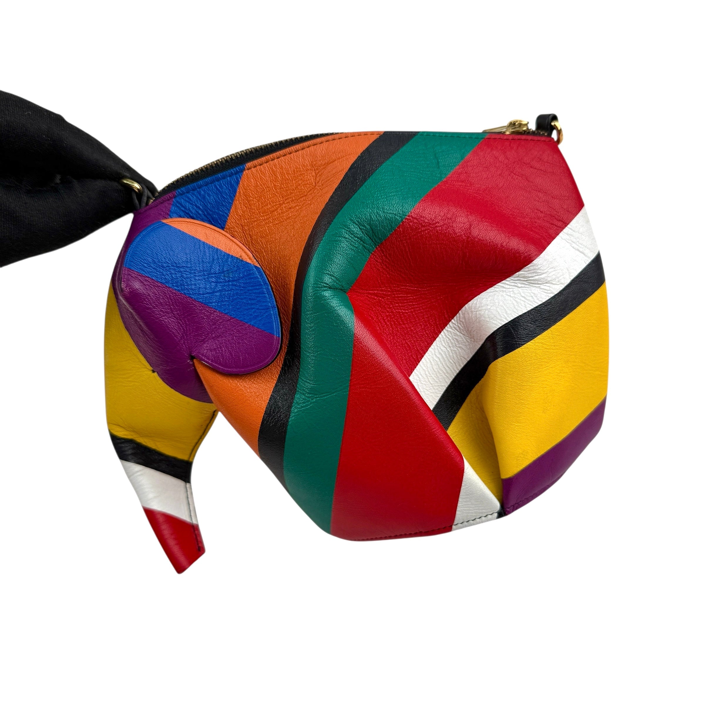 Pre-owned Loewe Multicolor Leather Mini Striped Elephant Crossbody Bag