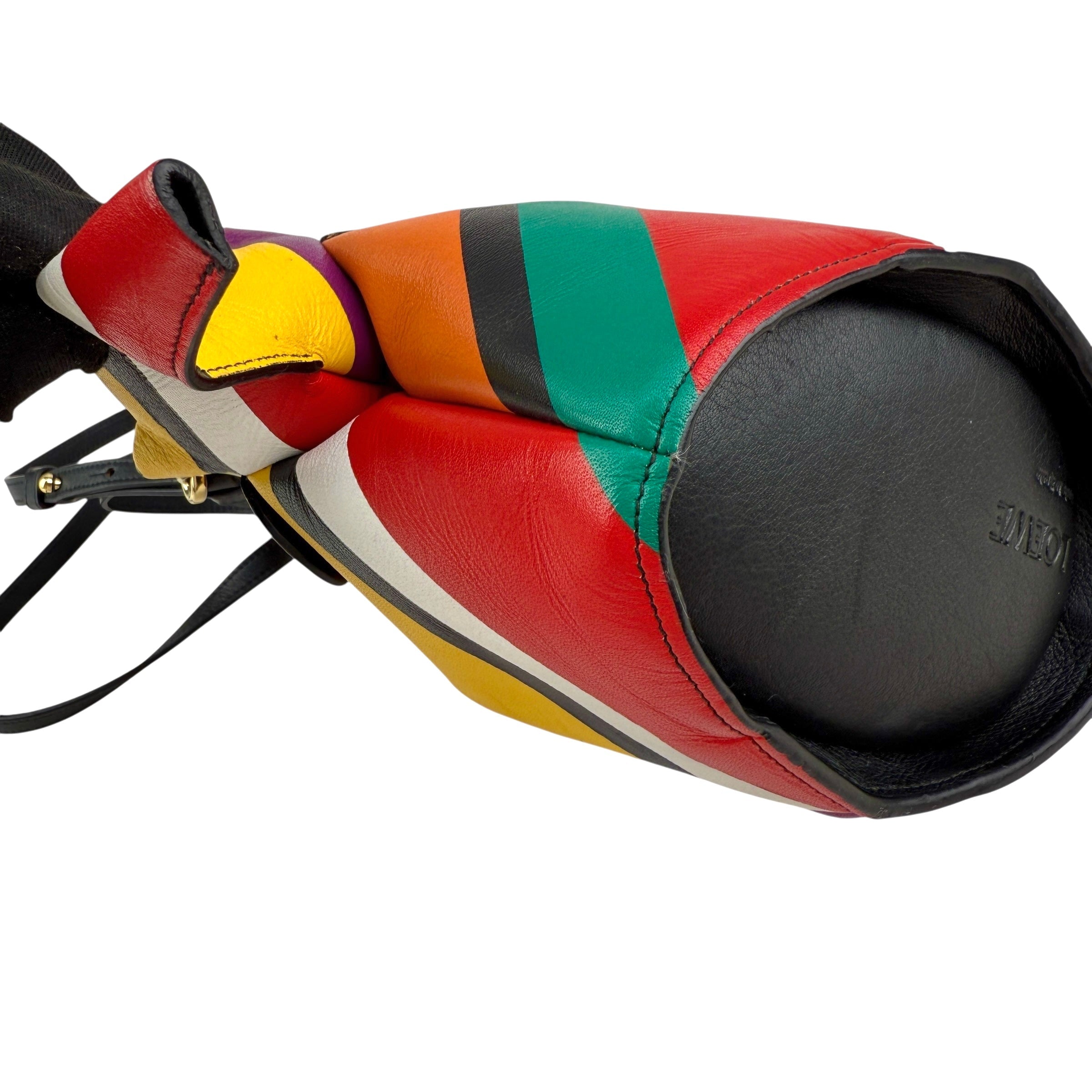 Pre-owned Loewe Multicolor Leather Mini Striped Elephant Crossbody Bag