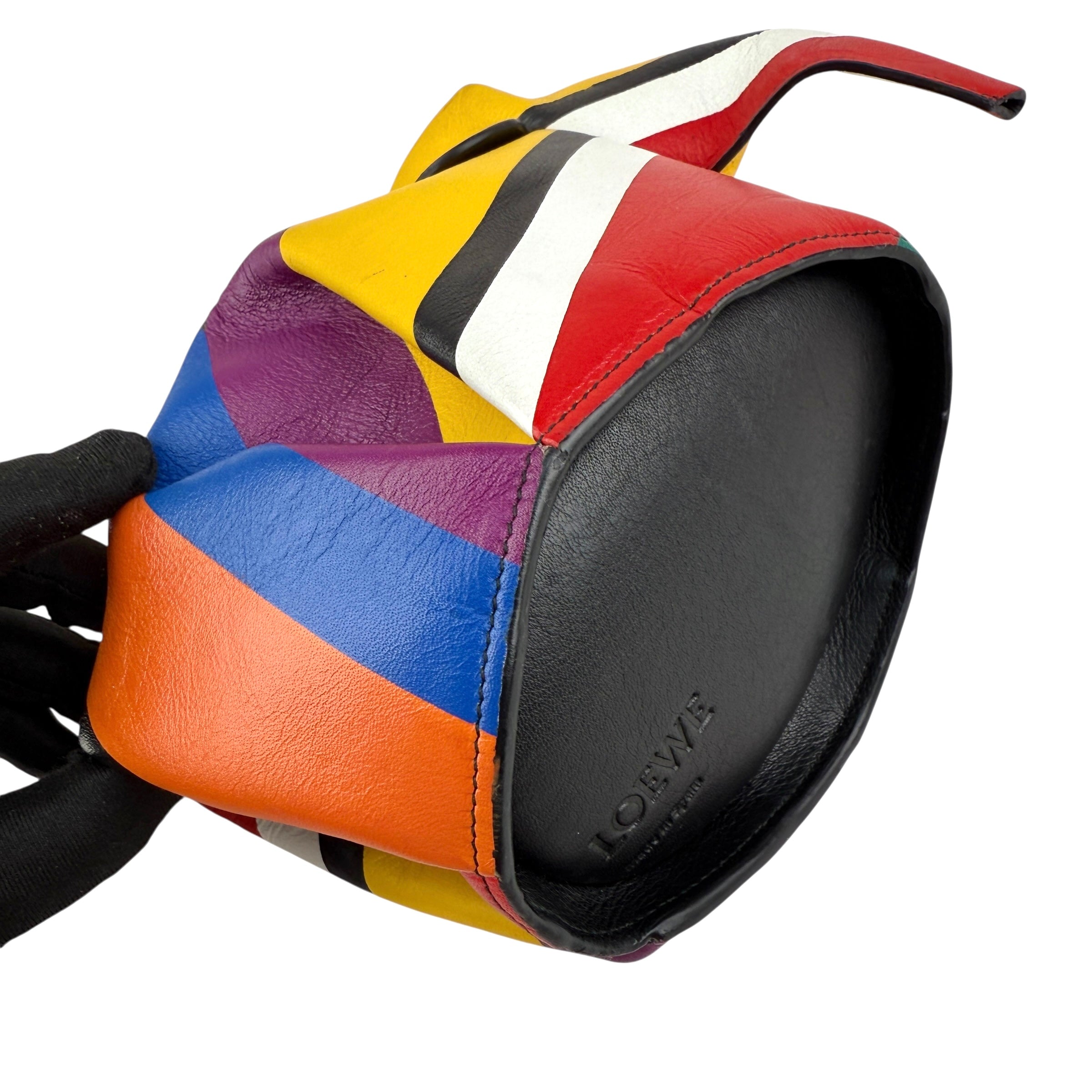 Pre-owned Loewe Multicolor Leather Mini Striped Elephant Crossbody Bag