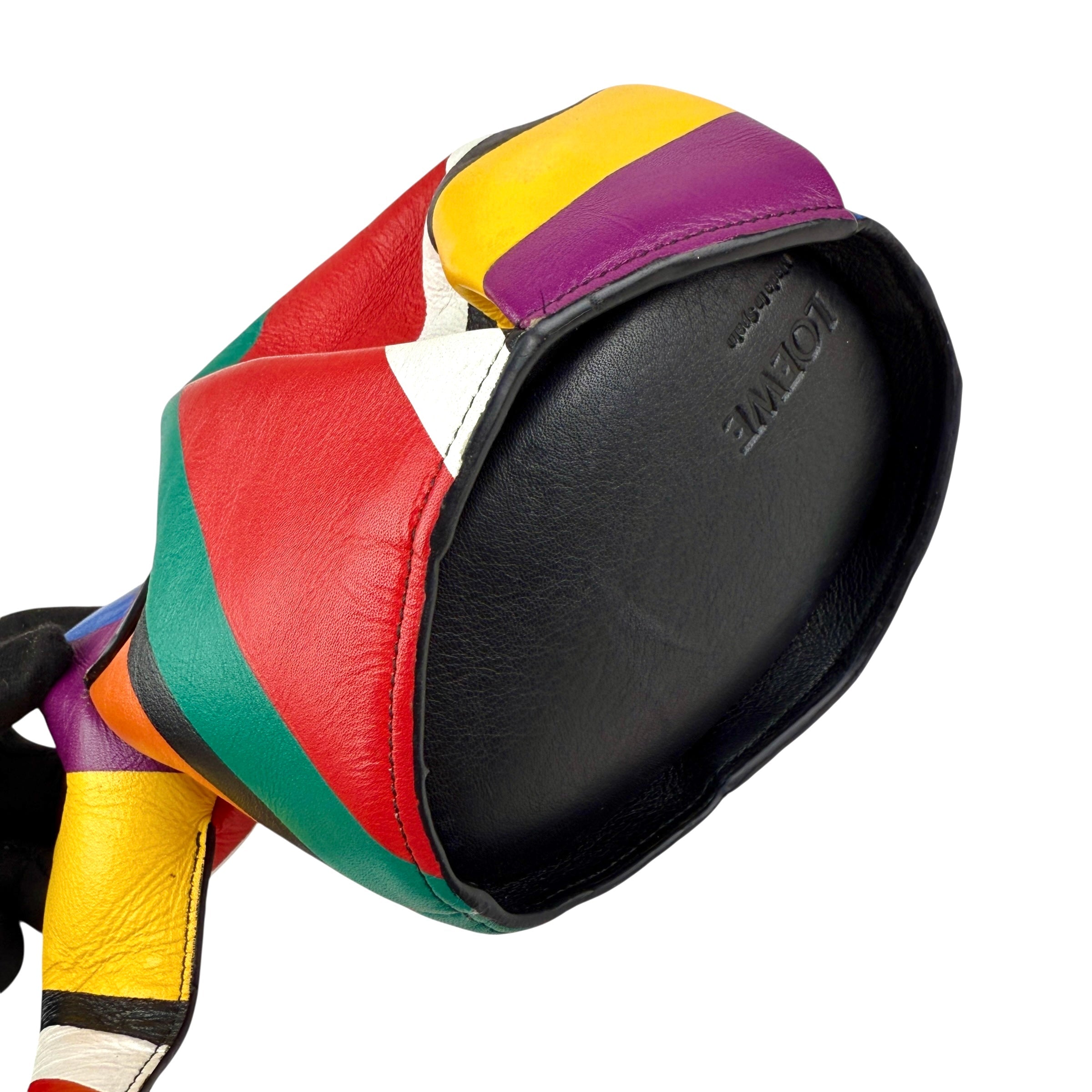 Pre-owned Loewe Multicolor Leather Mini Striped Elephant Crossbody Bag