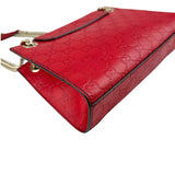 Pre-owned Gucci Red Guccissima Leather Emily Original Chain Large Shoulder Bag