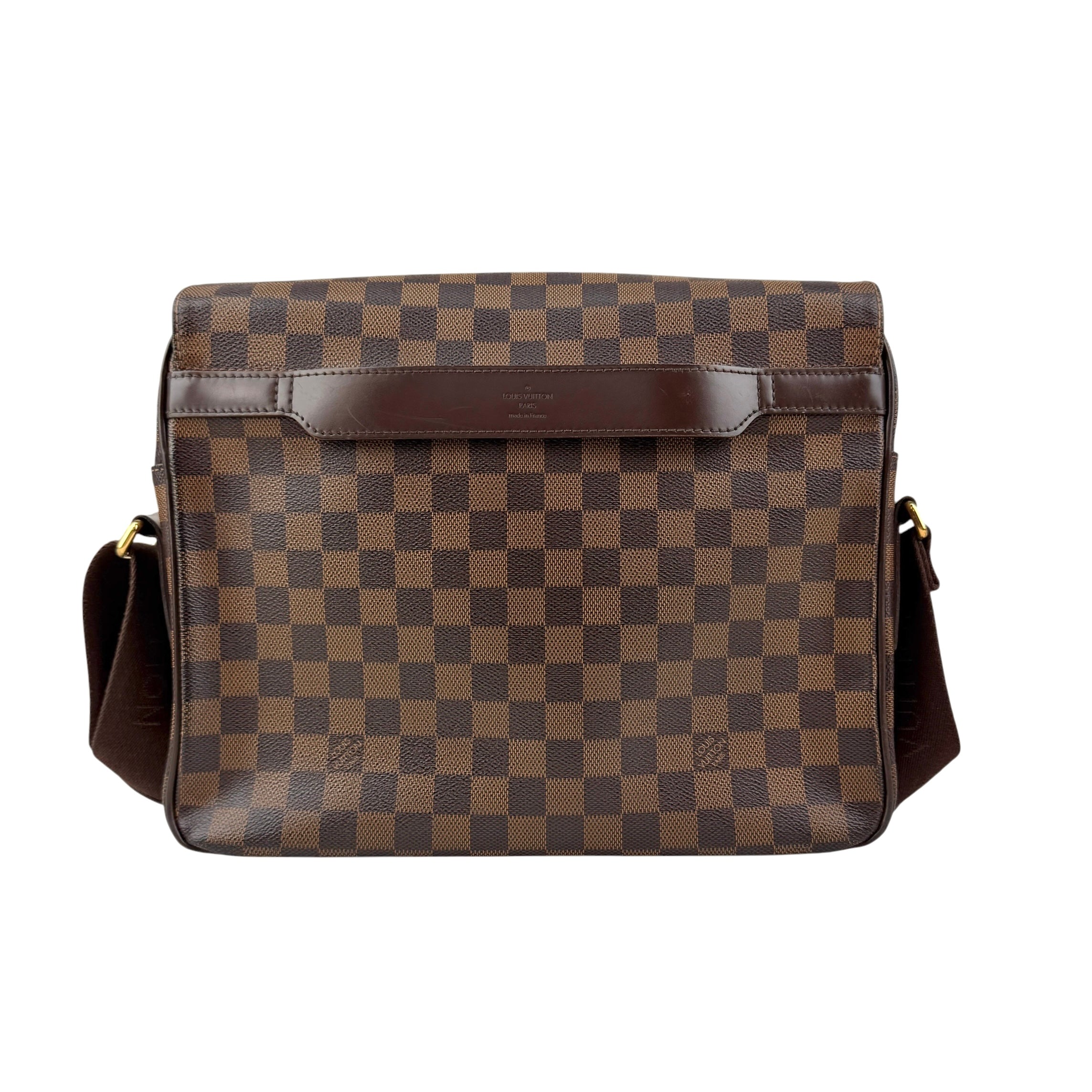 Pre-owned Louis Vuitton Damier Canvas Shelton Messenger Bag back view