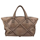 Bottega Veneta Calfskin Intrecciato Diamond Tote Pompei