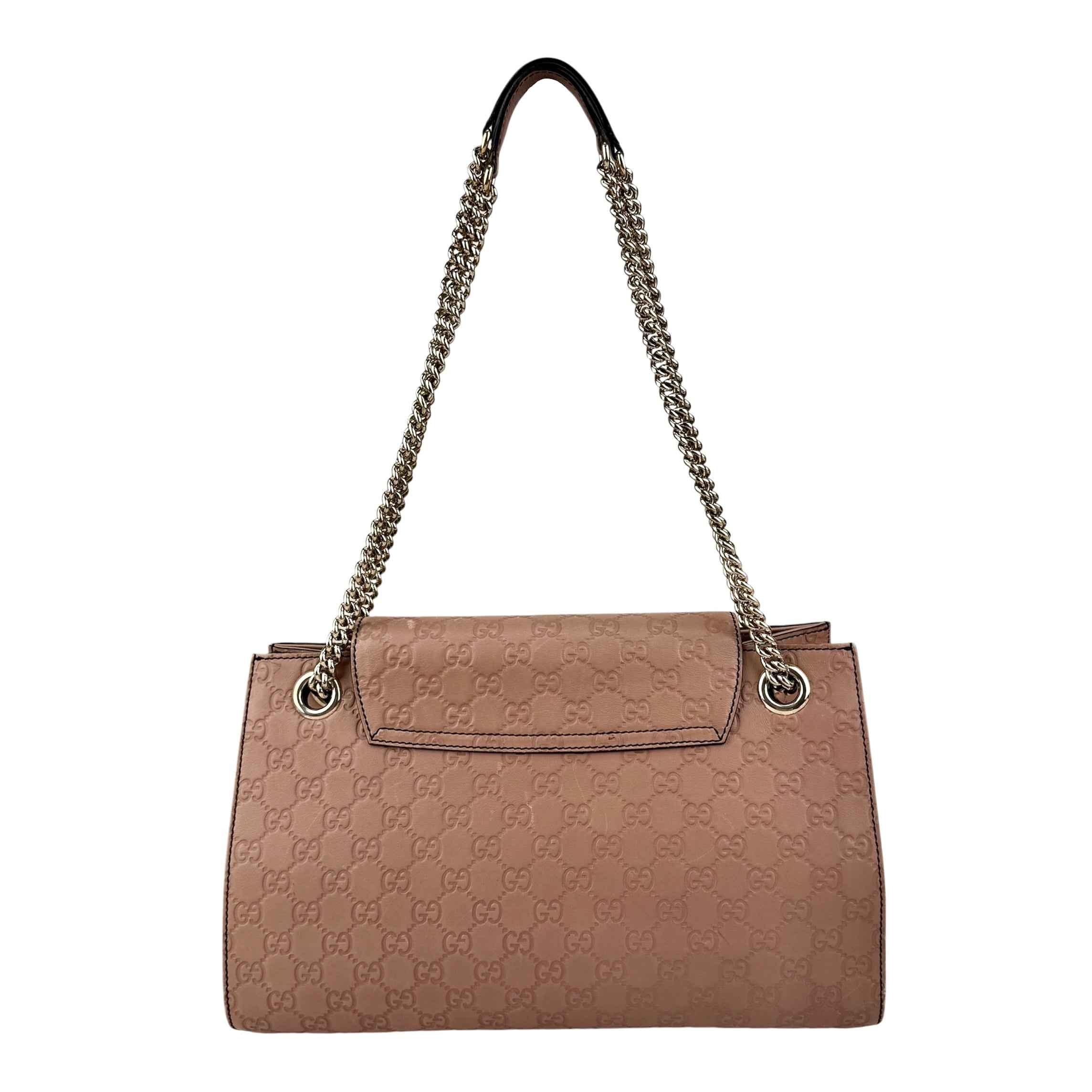 Gucci Camelia Guccissima Leather Emily Chain Shoulder Bag