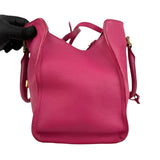 Pre-owned Saint Laurent Fuchsia Calfskin Leather Classic Medium Y Cabas Bag